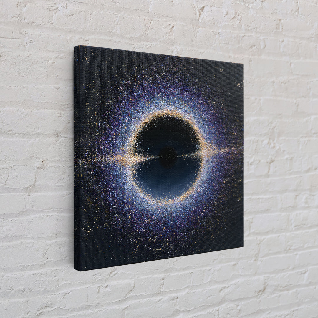 Black Hole with Radiant Accretion Ring Canvas Print, Space Art, Printable Art, Spa Decor, Fine Art, Serenity, Modern Decor, SAR-1x1-31