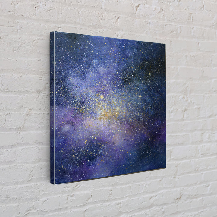 Distant Star Cluster Framed Canvas Print, Space Art, Digital Art, Spa Decor, Serenity, Modern Wall Art, Living Room Wall Art, SAR-1x1-44