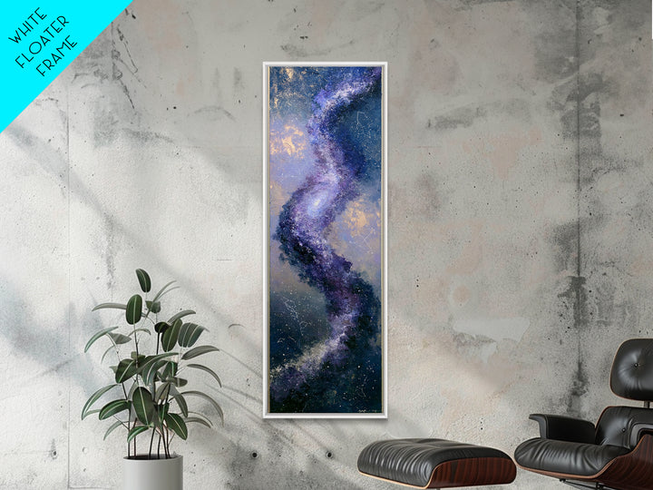 Galaxy Spiral in Jewel Tone Paint Framed Canvas Print, Space Art, Wall Art, Spa Decor, Fine Art, Serenity, Wall Art Prints, SAR-1x3-75