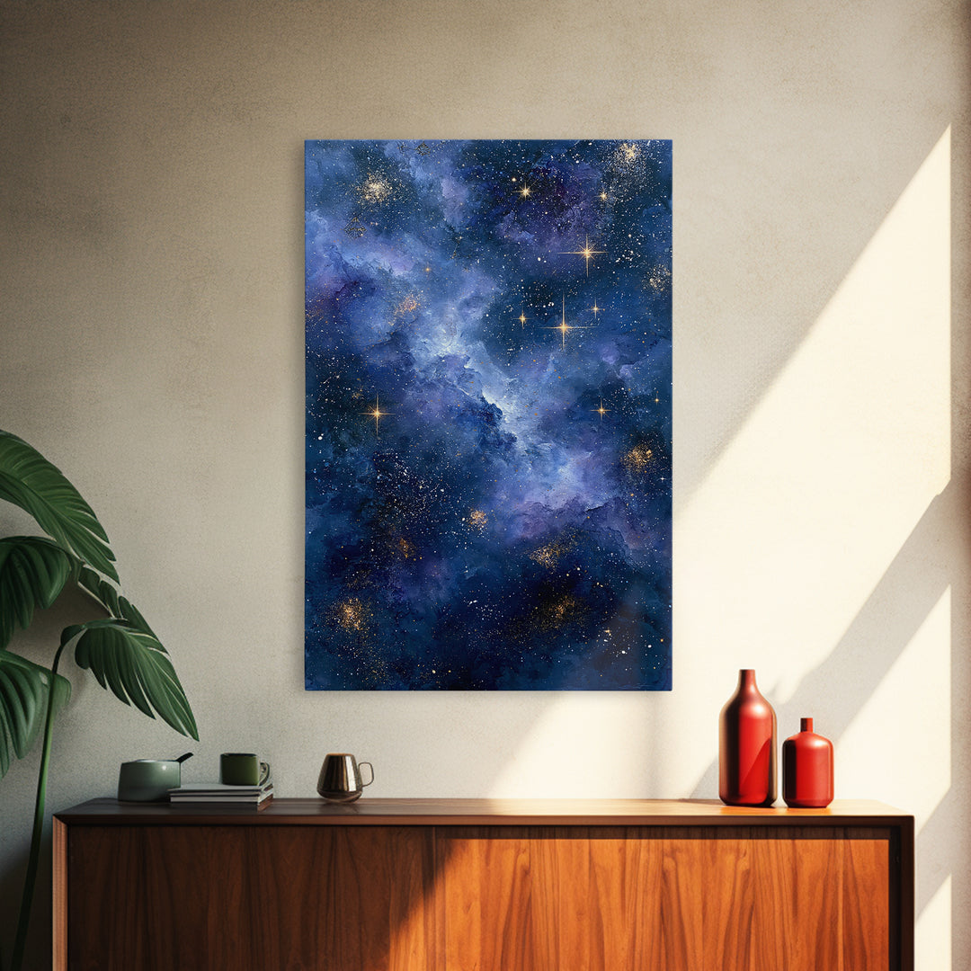 Distant Star Cluster Framed Canvas Print, Space Art, Gallery Decor, Spa Decor, Fine Art, Serenity, Home Decor, Poster, SAR-2x3-28