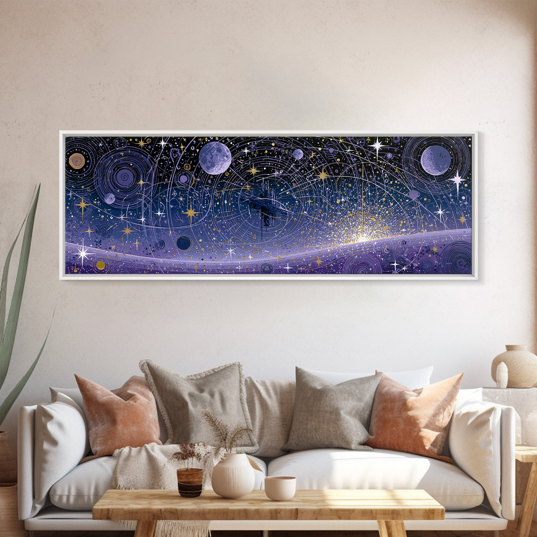 Space Station Silhouetted by Sunrise Canvas Print, Space Art, Abstract Wall Art, Spa Decor, Fine Art, Serenity, Fine Art Print, SAR-3x1-16