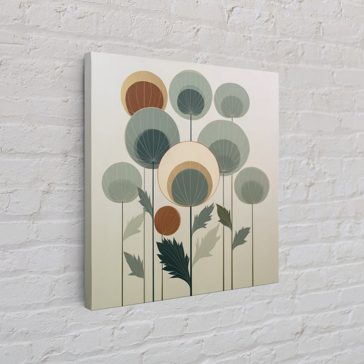 Minimal Meadow Flowers Framed Canvas Print, Scandinavian Art, Fine Art Print, Living Room Decor, Fine Art, Nordic, Printable, SCA-1x1-34