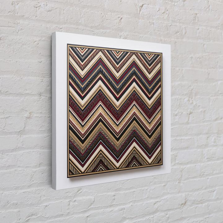 Herringbone Monochrome Pattern Framed Canvas Print, Scandinavian Art, Gallery Decor, Living Room Decor, Fine Art, Nordic, SCA-1x1-46