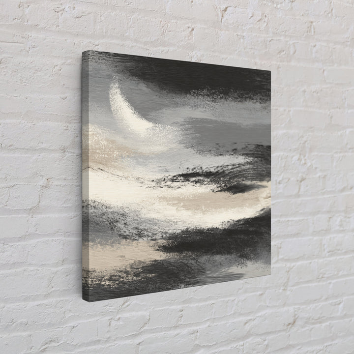 Herringbone Monochrome Pattern Framed Canvas Print, Scandinavian Art, Gallery Decor, Living Room Decor, Fine Art, Nordic, SCA-1x1-70