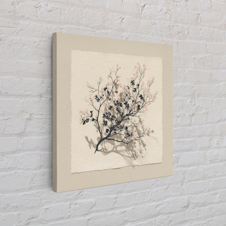Quiet Coastal Rocks and Gray Sea Framed Canvas Print, Scandinavian Art, Scandinavian, Living Room Decor, Fine Art, Nordic, SCA-1x1-71