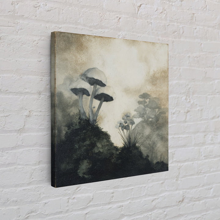 Reindeer Silhouette in Snowy Landscape Canvas Print, Scandinavian Art, Living Room Decor, Nordic, Printable Art, SCA-1x1-78