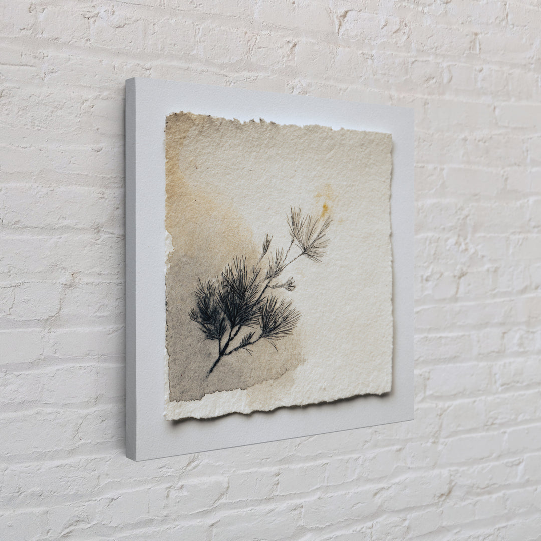 Ceramic Vase with Dried Grasses Canvas Print, Scandinavian Art, Art Print, Living Room Decor, Fine Art, Nordic, Farmhouse Decor, SCA-1x1-85
