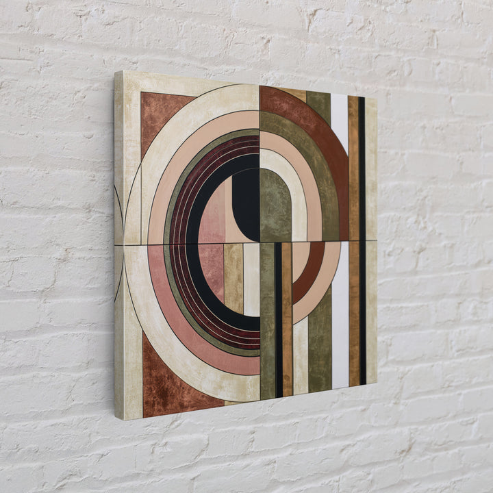 Abstract Arch Shapes Canvas Print, Scandinavian Art, Minimalist Decor, Living Room Decor, Fine Art, Nordic, Oil Painting, SCA-1x1-86