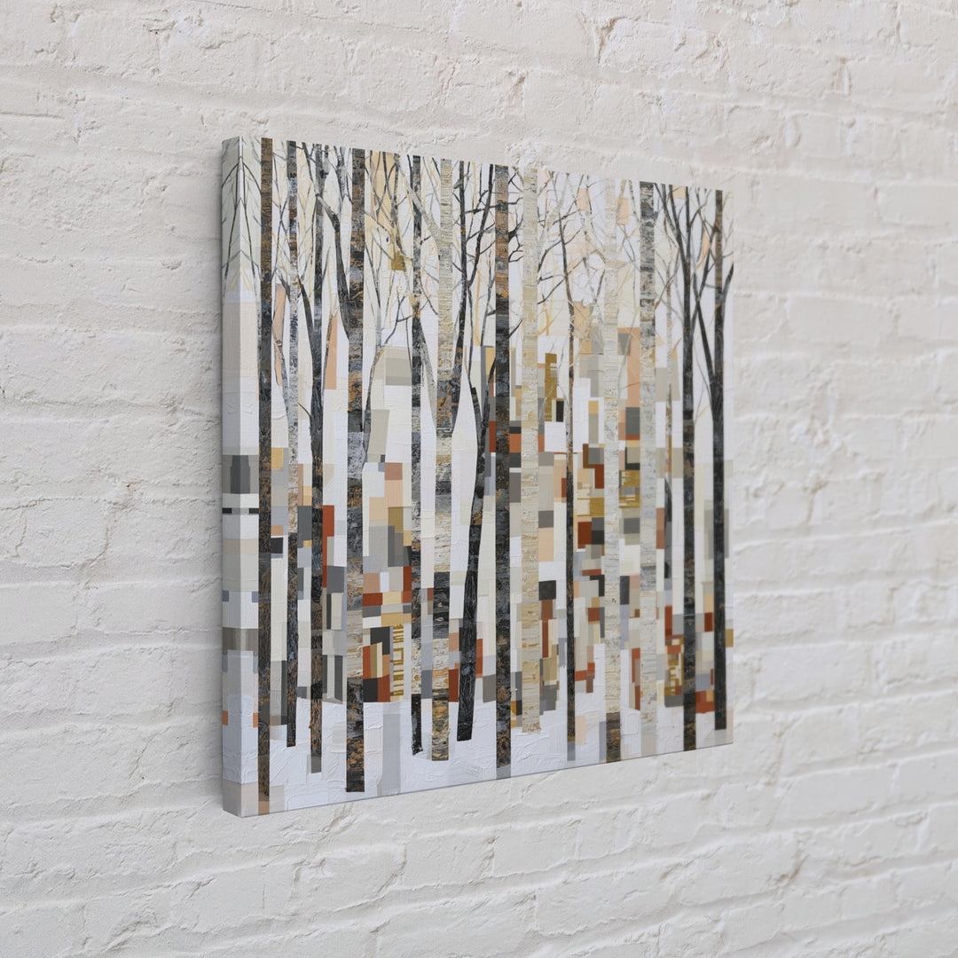 Snowy Nordic Forest Canvas Print, Scandinavian Art, Wall Hanging, Living Room Decor, Fine Art, Nordic, Living Room Wall Art, SCA-1x1-97