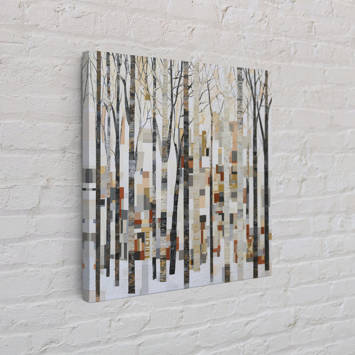 Snowy Nordic Forest Canvas Print, Scandinavian Art, Wall Hanging, Living Room Decor, Fine Art, Nordic, Living Room Wall Art, SCA-1x1-97