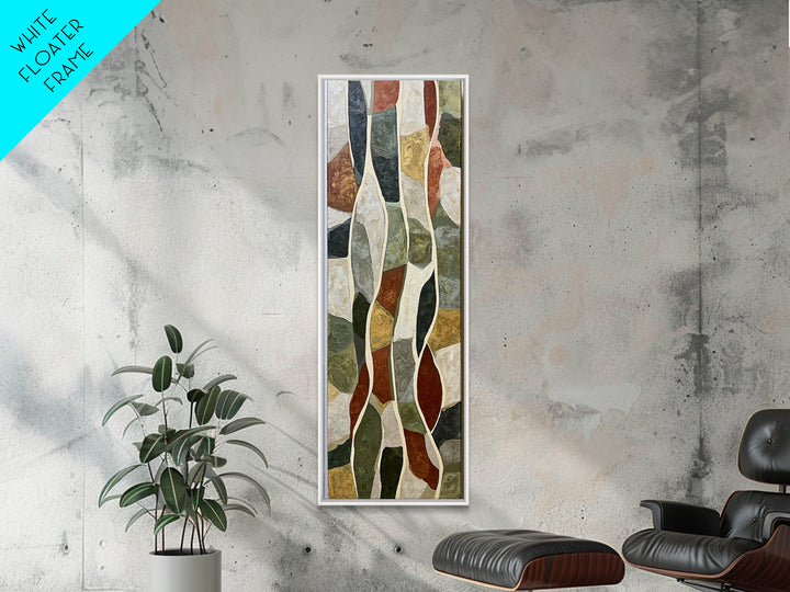 Simple Mushroom and Moss Forest Study Canvas Print, Scandinavian Art, Christmas Decor, Living Room Decor, Fine Art, Nordic, SCA-1x3-12