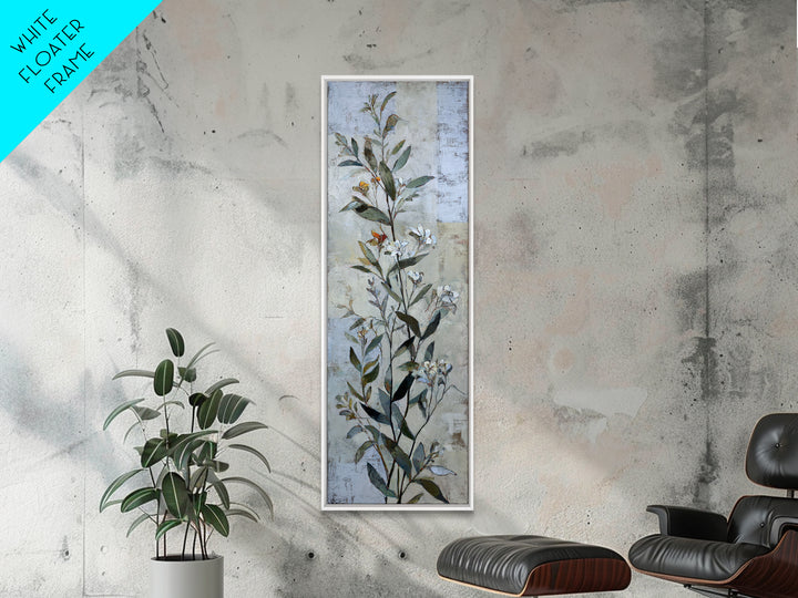 Pale Oak Botanical Line Drawing Canvas Print, Scandinavian Art, Christmas Decor, Living Room Decor, Fine Art, Nordic, SCA-1x3-17