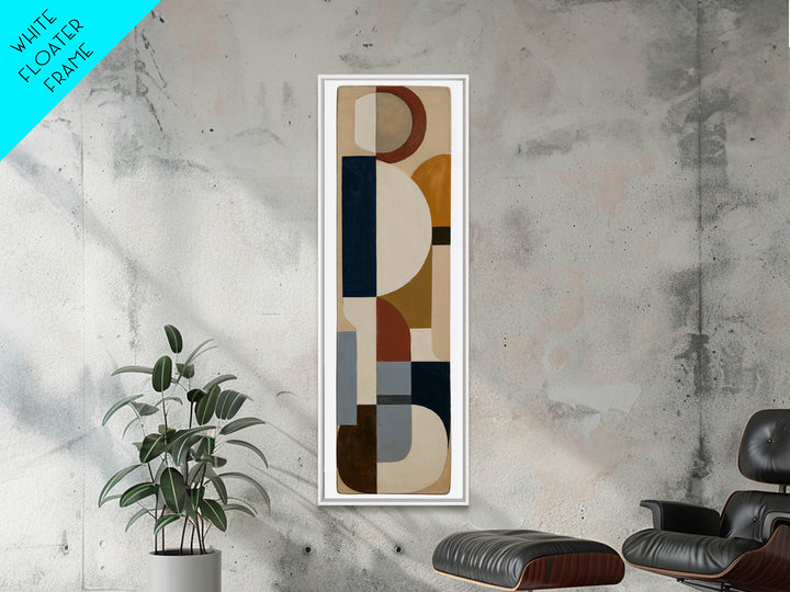 Soft Beige Geometric Abstraction Canvas Print, Scandinavian Art, Floral Wall Art, Living Room Decor, Fine Art, Nordic, SCA-1x3-39