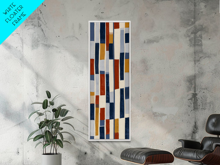 Scandinavian Textile Pattern Framed Canvas Print, Scandinavian Art, Printable Wall Art, Living Room Decor, Fine Art, Nordic, SCA-1x3-4