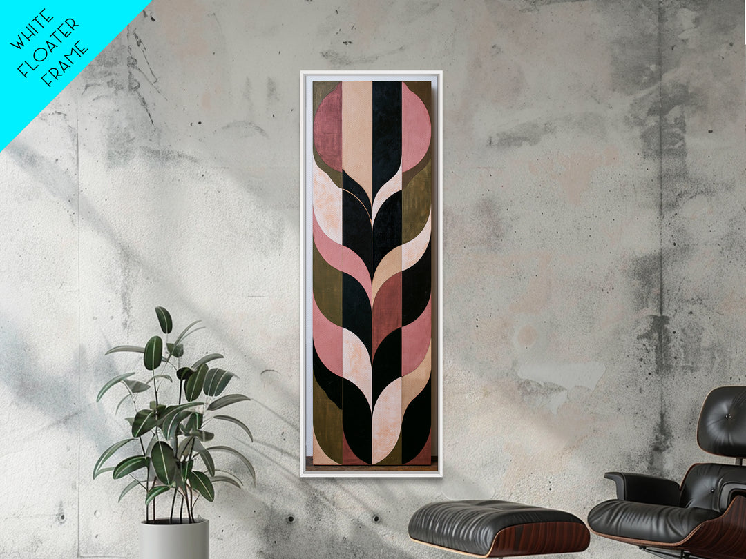 Scandinavian Textile Pattern Framed Canvas Print, Scandinavian Art, Living Room Decor, Fine Art, Nordic, Gallery Decor, SCA-1x3-52