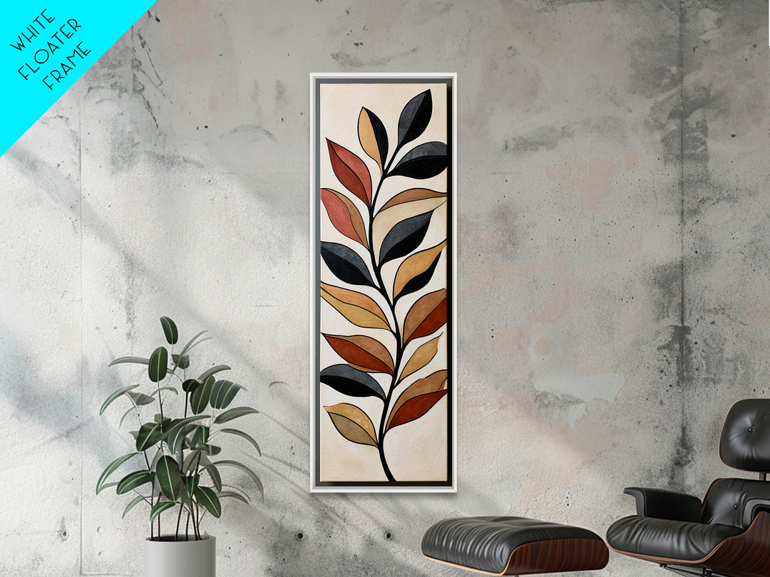 Single Black Branch on Warm White Background Canvas Print, Scandinavian Art, Canvas Print, Living Room Decor, Fine Art, Nordic, SCA-1x3-56