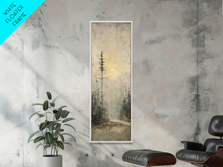 Single Black Branch on Warm White Background Canvas Print, Scandinavian Art, Gallery Decor, Living Room Decor, Nordic, SCA-1x3-80
