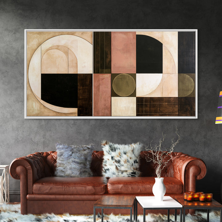 Abstract Arch Shapes Canvas Print, Scandinavian Art, Living Room Decor, Abstract Art, Nordic, Modern Wall Art, SCA-2x1-58