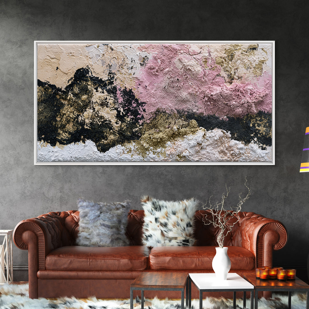 Simple Mushroom and Moss Forest Study Framed Canvas Print, Scandinavian Art, Canvas Art, Living Room Decor, Fine Art, Nordic, SCA-2x1-92
