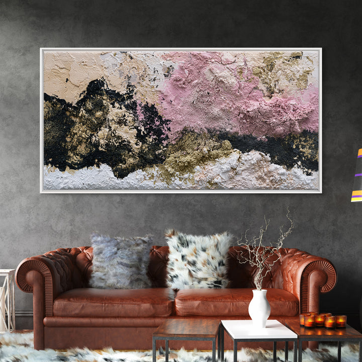 Simple Mushroom and Moss Forest Study Framed Canvas Print, Scandinavian Art, Canvas Art, Living Room Decor, Fine Art, Nordic, SCA-2x1-92