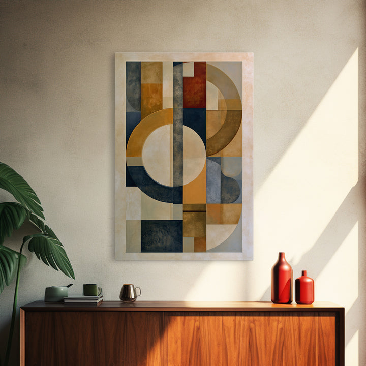 Soft Beige Geometric Abstraction Canvas Print, Scandinavian Art, Christmas Decor, Living Room Decor, Fine Art, Nordic, SCA-2x3-11