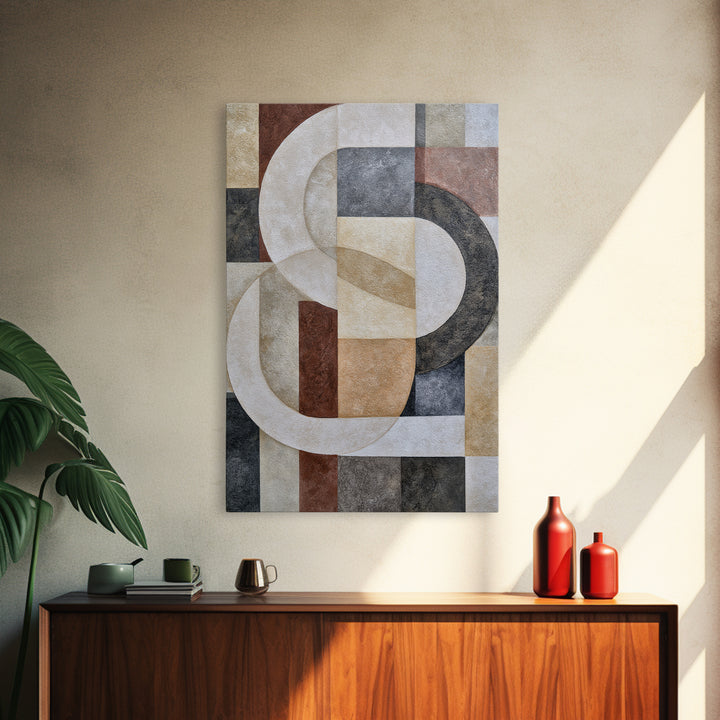 Soft Wool Texture Abstract Framed Canvas Print, Scandinavian Art, Scandinavian, Living Room Decor, Abstract Art, Nordic, SCA-2x3-75