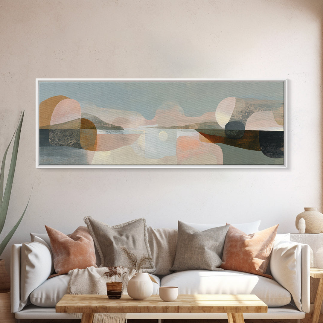 Single Black Branch on Warm White Background Canvas Print, Scandinavian Art, Living Room Wall Art, Living Room Decor, Nordic, SCA-3x1-12