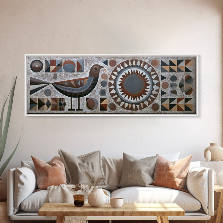 Nordic Folk Bird Canvas Print, Scandinavian Art, Luxury Decor, Living Room Decor, Fine Art, Nordic, Printable Wall Art, SCA-3x1-3
