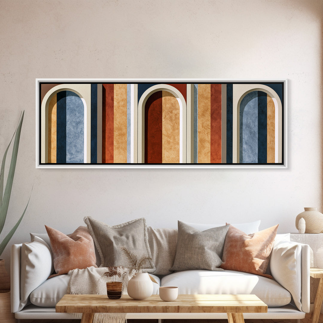 Abstract Arch Shapes Canvas Print, Scandinavian Art, Modern Decor, Living Room Decor, Abstract Art, Nordic, Wall Decor, SCA-3x1-54