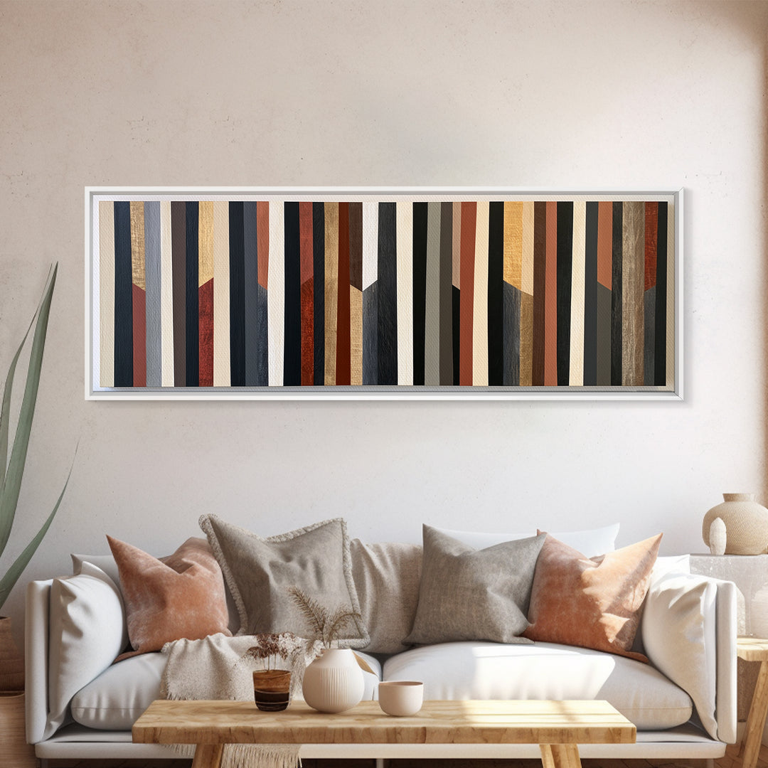 Scandinavian Textile Pattern Framed Canvas Print, Scandinavian Art, Wall Art, Living Room Decor, Fine Art, Nordic, SCA-3x1-56