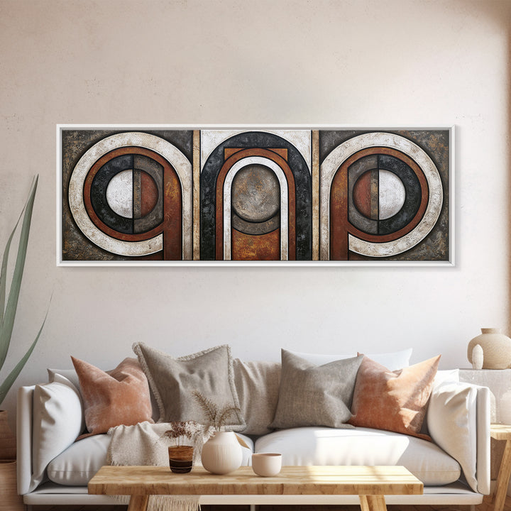 Abstract Arch Shapes Canvas Print, Scandinavian Art, Modern Art, Living Room Decor, Abstract Art, Nordic, Contemporary Art, SCA-3x1-6