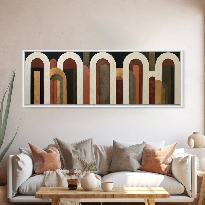 Abstract Arch Shapes Canvas Print, Scandinavian Art, Wall Hanging, Living Room Decor, Fine Art, Nordic, Living Room Wall Art, SCA-3x1-78