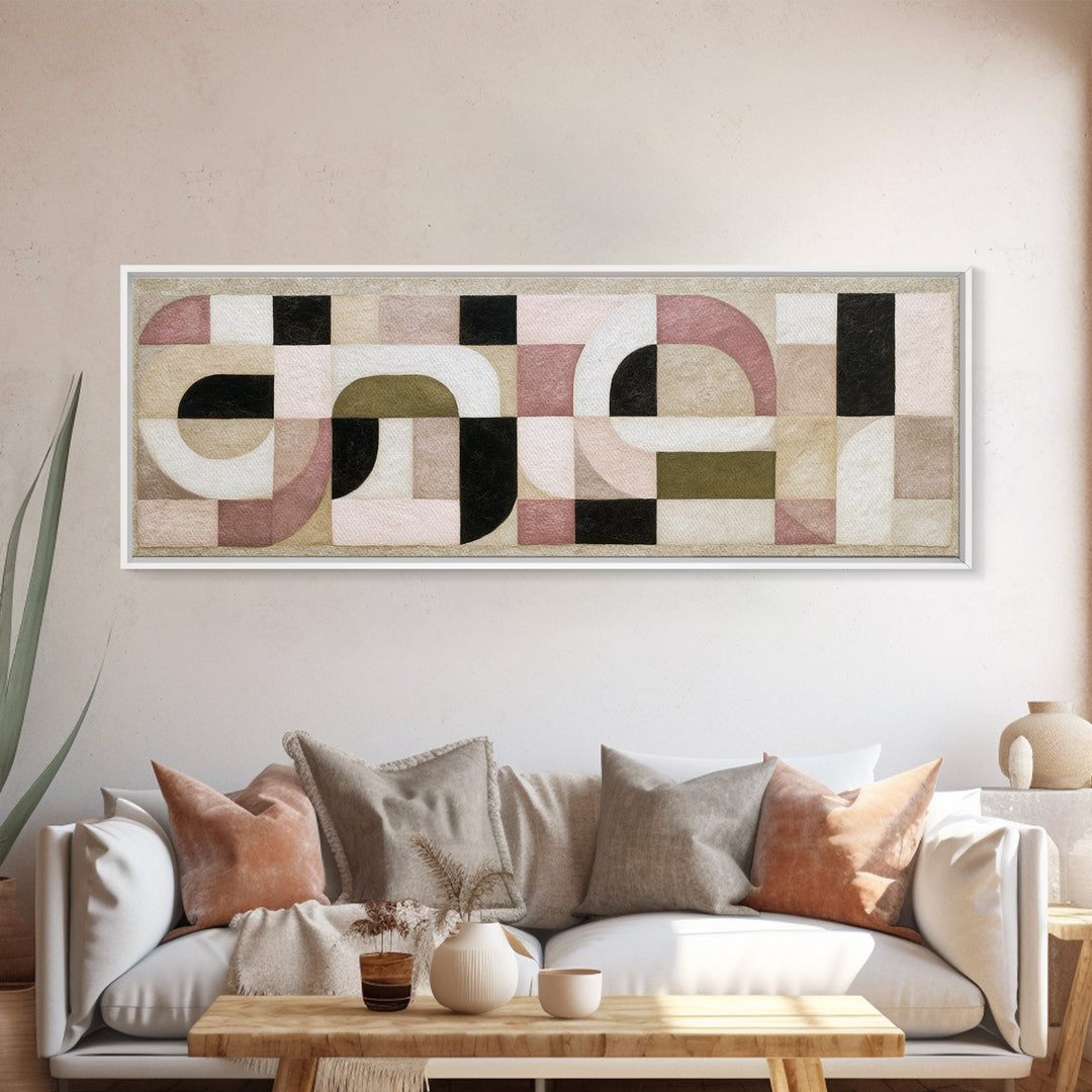 Soft Wool Texture Abstract Canvas Print, Scandinavian Art, Wall Hanging, Living Room Decor, Abstract Art, Nordic, SCA-3x1-83