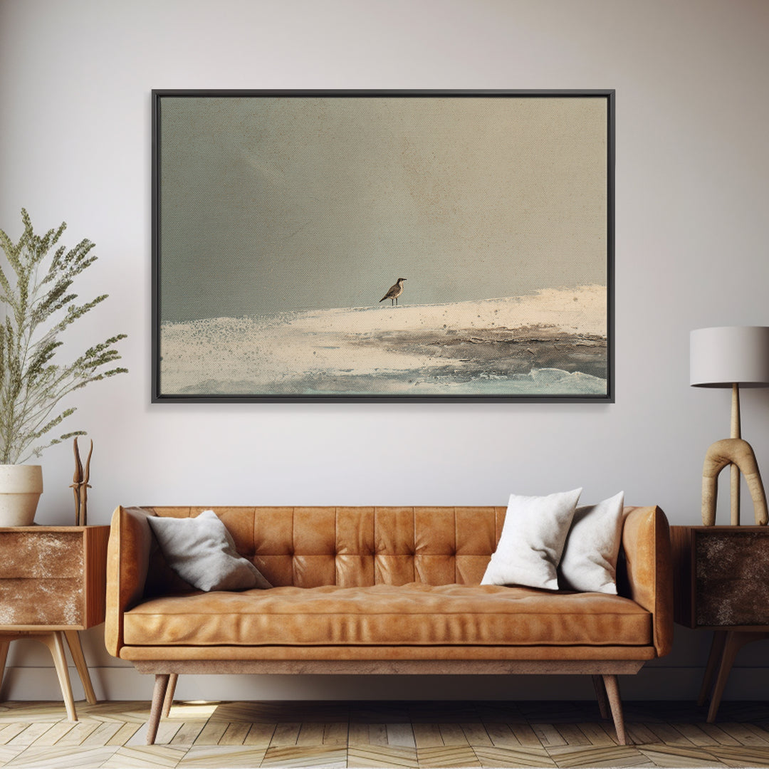 Nordic Folk Bird Framed Canvas Print, Scandinavian Art, Scandinavian, Living Room Decor, Fine Art, Nordic, Wall Art, Home Decor, SCA-3x2-15