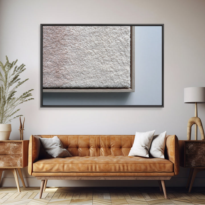 Soft Wool Texture Abstract Framed Canvas Print, Scandinavian Art, Room Decor, Living Room Decor, Nordic, Mid Century Modern, SCA-3x2-23