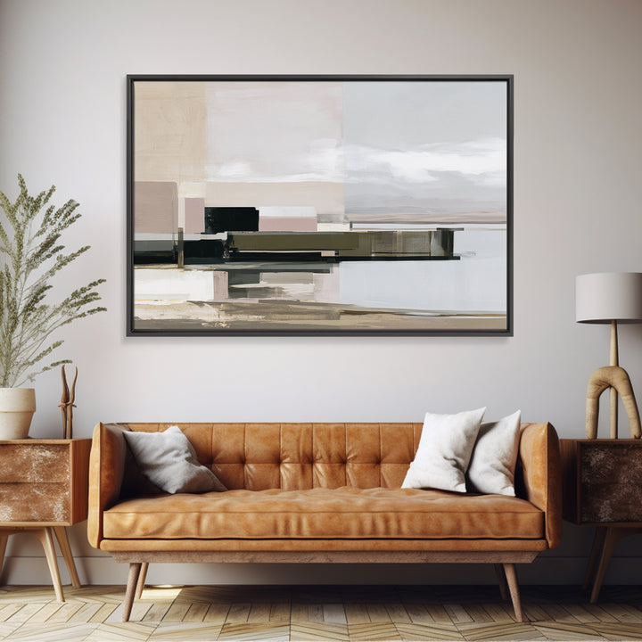 Calm Lake Dock Canvas Print, Scandinavian Art, Original Painting, Living Room Decor, Fine Art, Nordic, Modern Wall Art, SCA-3x2-43