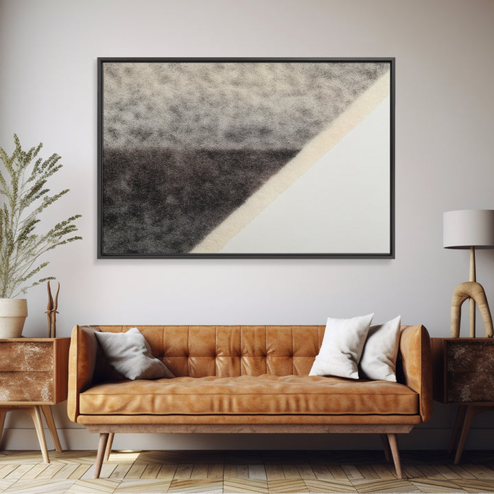 Simple Black House Shape Canvas Print, Scandinavian Art, Canvas Print, Living Room Decor, Fine Art, Nordic, Textured Painting, SCA-3x2-83