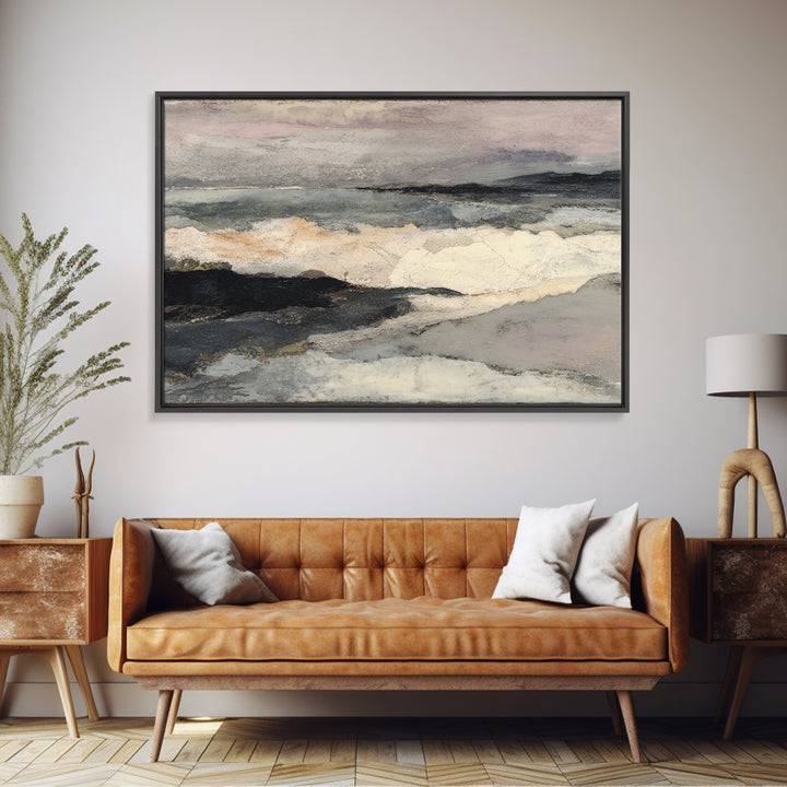 Abstract Arch Shapes Framed Canvas Print, Scandinavian Art, Gallery Decor, Living Room Decor, Abstract Art, Nordic, Home Decor, SCA-3x2-90