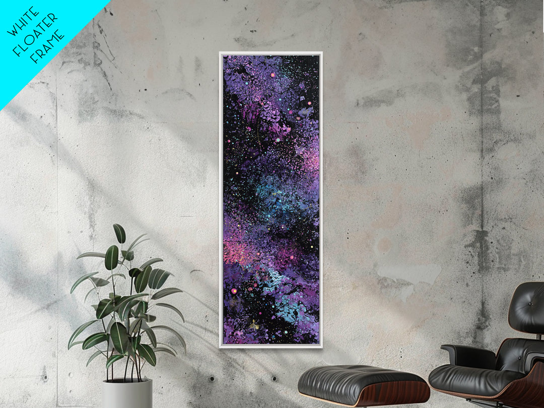 Mech Silhouette in Rainy Neon City Canvas Print, Scifi Art, Retro Wall Art, Living Room Decor, Oil Painting, Orbit, Fantasy Art, SCI-1x3-27