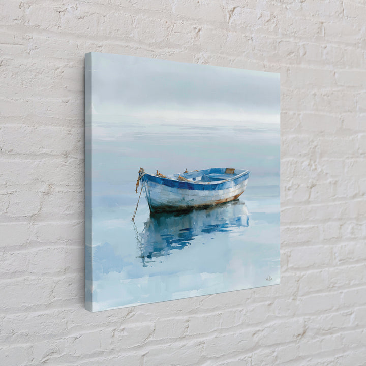 Minimal Horizon Line Framed Canvas Print, Seascape Art, Textured Painting, Coastal Decor, Oil Painting, Seascape, SEA-1x1-88