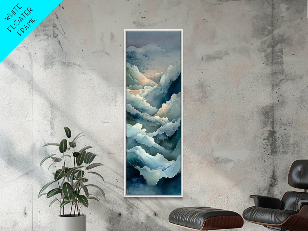 Storm Waves Crashing Framed Canvas Print, Seascape Art, Textured Painting, Coastal Decor, Fine Art, Seascape, Large Wall Art, SEA-1x3-61
