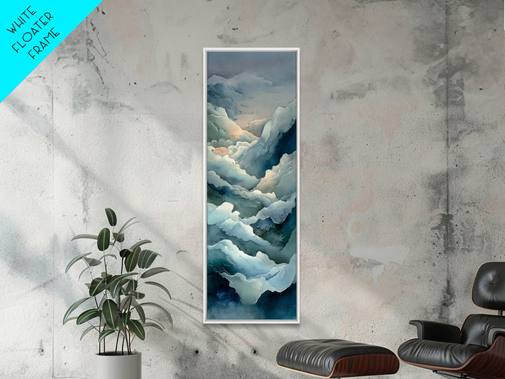 Storm Waves Crashing Framed Canvas Print, Seascape Art, Textured Painting, Coastal Decor, Fine Art, Seascape, Large Wall Art, SEA-1x3-61