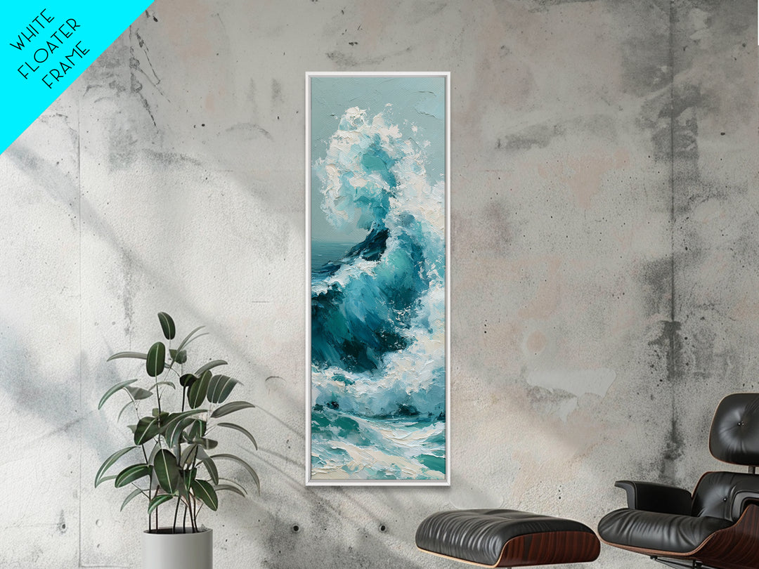 Wild Atlantic Wave Canvas Print, Seascape Art, Luxury Decor, Coastal Decor, Fine Art, Seascape, Oil Painting, Digital Wall Art, SEA-1x3-77