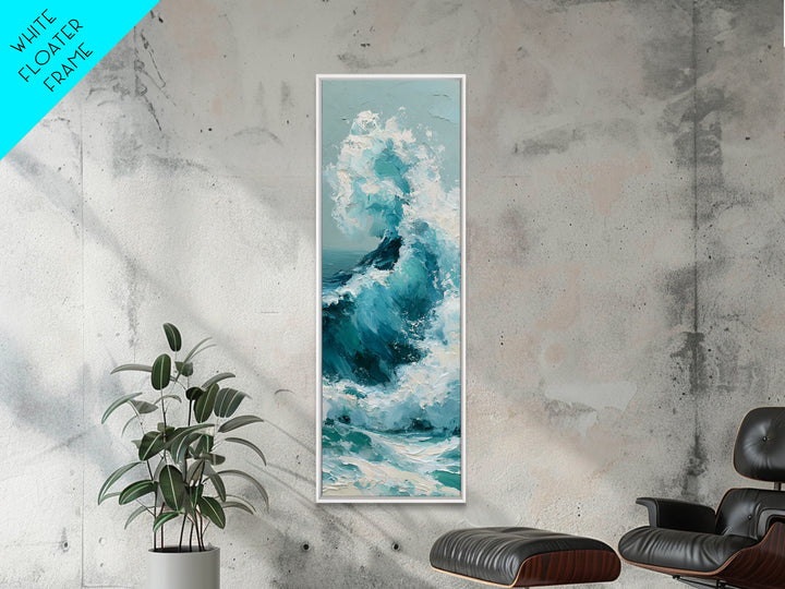 Wild Atlantic Wave Canvas Print, Seascape Art, Luxury Decor, Coastal Decor, Fine Art, Seascape, Oil Painting, Digital Wall Art, SEA-1x3-77