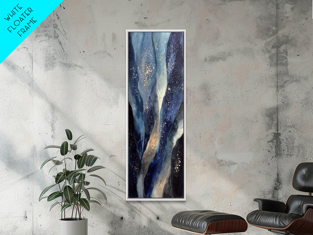 Deep Indigo Night Sea Canvas Print, Seascape Art, Abstract Art, Coastal Decor, Seascape, Nautical Decor, Coastal Wall Art, SEA-1x3-81