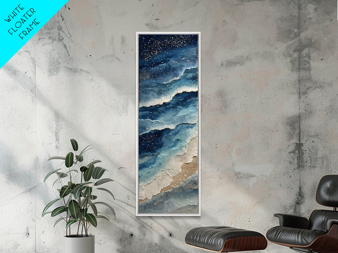 Turbulent Green Sea Canvas Print, Seascape Art, Minimalist Decor, Coastal Decor, Seascape, Original Art, Canvas Wall Art, SEA-1x3-93