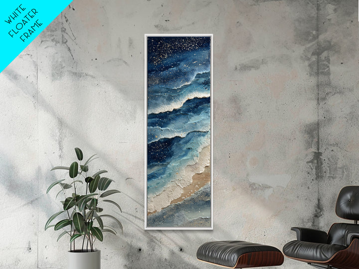 Turbulent Green Sea Canvas Print, Seascape Art, Minimalist Decor, Coastal Decor, Seascape, Original Art, Canvas Wall Art, SEA-1x3-93