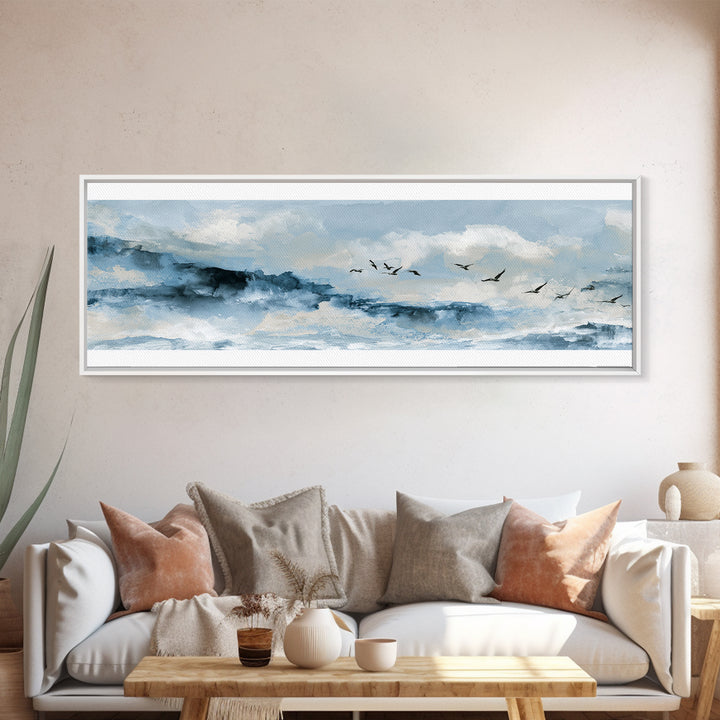 Misty Sea Cliffs Canvas Print, Seascape Art, Living Room Decor, Coastal Decor, Fine Art, Seascape, Gallery Decor, Wall Decor, SEA-3x1-45