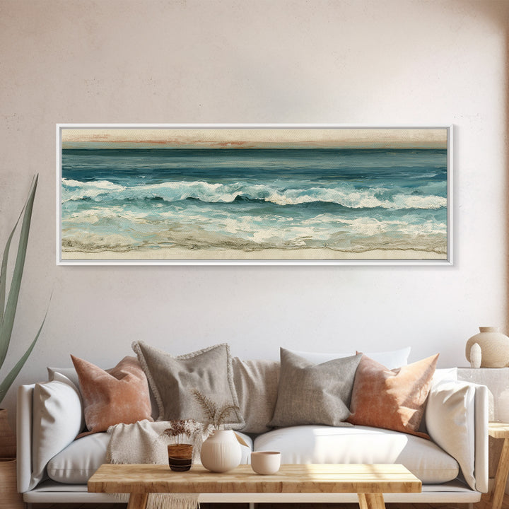 Minimal Horizon Line Canvas Print, Seascape Art, Living Room Wall Art, Coastal Decor, Fine Art, Seascape, Statement Artwork, SEA-3x1-8