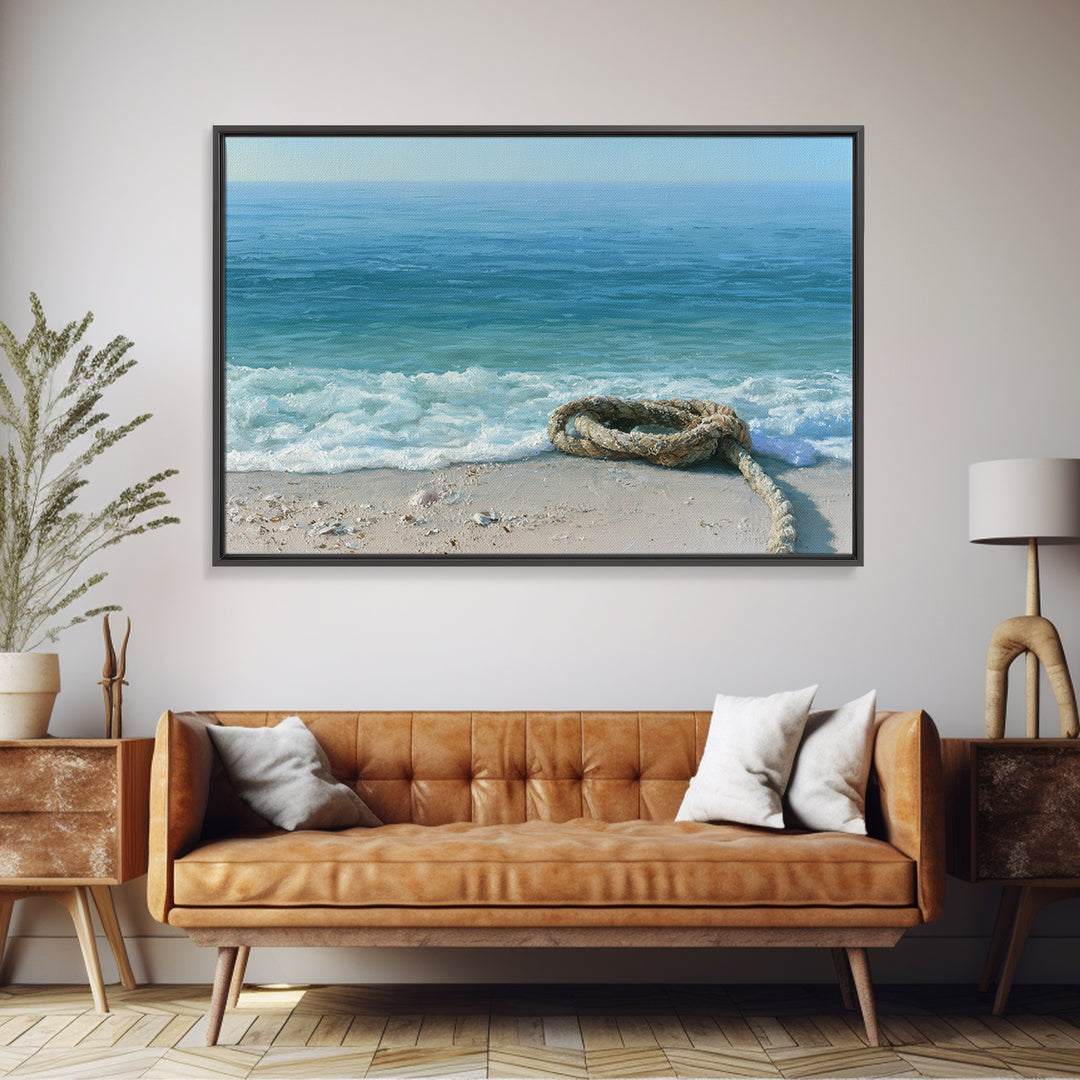 Calm Blue Horizon Canvas Print, Seascape Art, Printable Art, Coastal Decor, Oil Painting, Seascape, Beach Decor, Gallery Decor, SEA-3x2-54